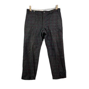 Codet Wool Hunting Pants Mens 40x29* Gray Red Plaid Outdoor Workwear Camping